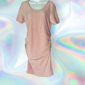 Source Unknown Pink Shimmer Maternity Dresss